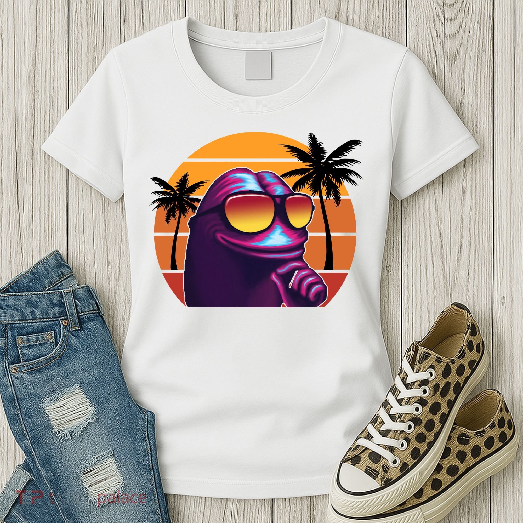 Pepe Tropical Retro Sunset Women's T-Shirt
