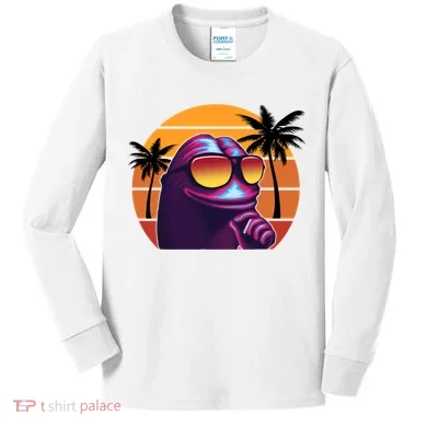Pepe Tropical Retro Sunset Kids Long Sleeve Shirt