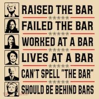 Pro Trump Raised The Bar Funny Political Anti Biden Meme Tote Bag thumb 4