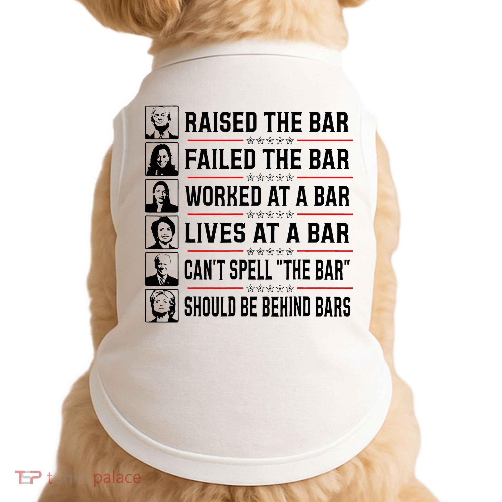 Pro Trump Raised The Bar Funny Political Anti Biden Meme Doggie Tank