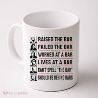 Pro Trump Raised The Bar Funny Political Anti Biden Meme Coffee Mug thumb 0