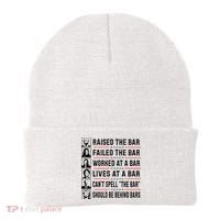 Pro Trump Raised The Bar Funny Political Anti Biden Meme Beanie thumb 0