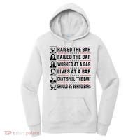 Pro Trump Raised The Bar Funny Political Anti Biden Meme Women's Hoodie thumb 0