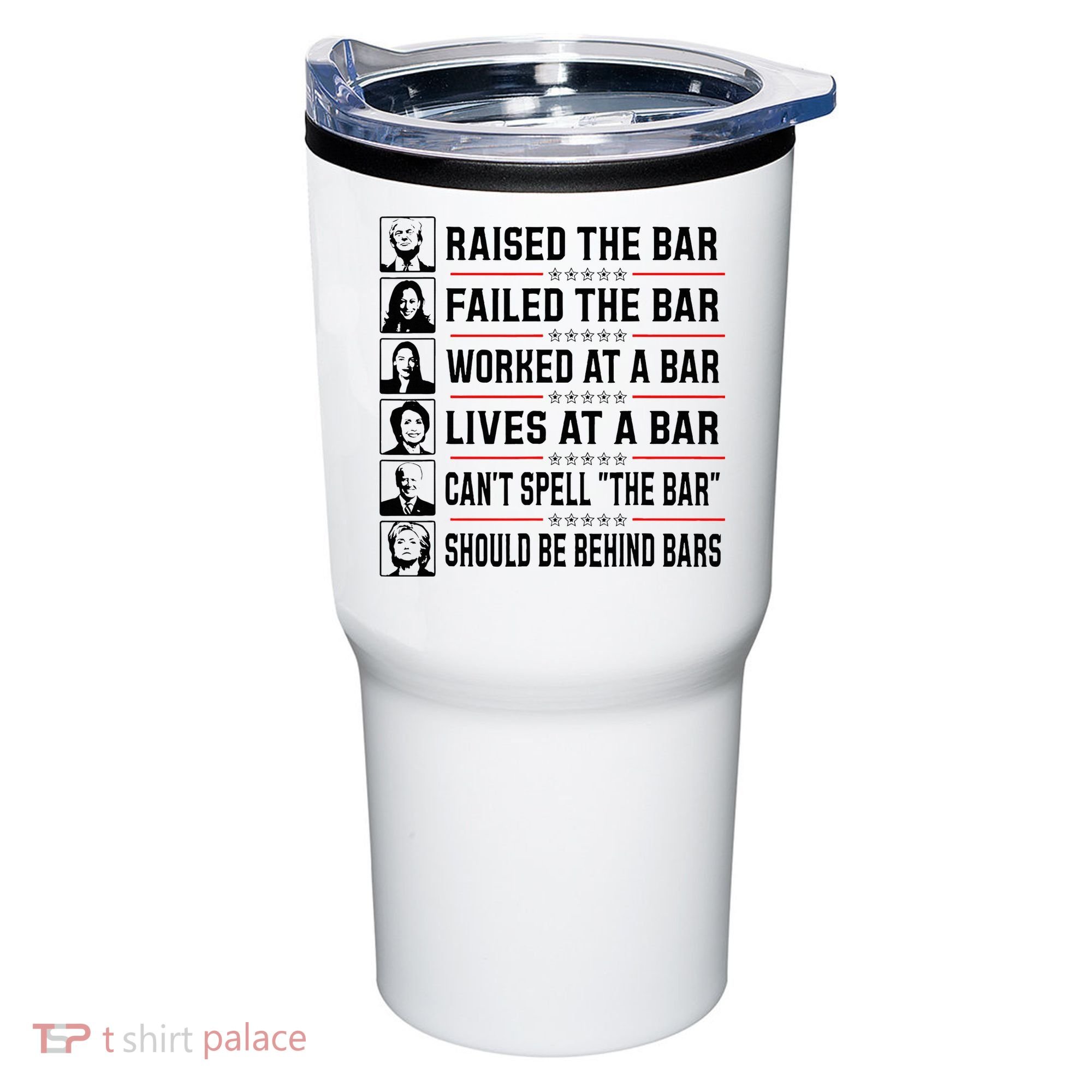 Pro Trump Raised The Bar Funny Political Anti Biden Meme Tumbler