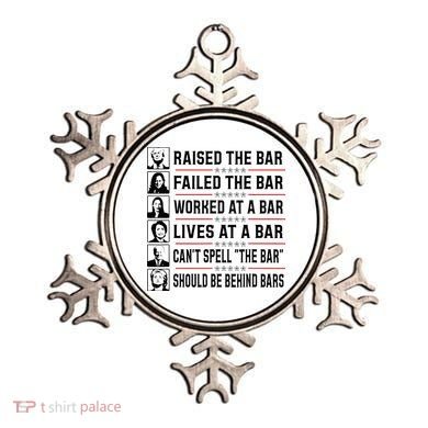 Pro Trump Raised The Bar Funny Political Anti Biden Meme Ornament