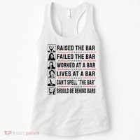 Pro Trump Raised The Bar Funny Political Anti Biden Meme Women's Tank Top thumb 0
