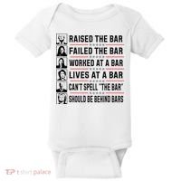 Pro Trump Raised The Bar Funny Political Anti Biden Meme Baby Bodysuit thumb 0