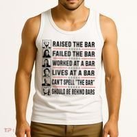 Pro Trump Raised The Bar Funny Political Anti Biden Meme Tank Top thumb 3