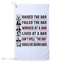 Pro Trump Raised The Bar Funny Political Anti Biden Meme Golf Towel thumb 0