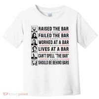 Pro Trump Raised The Bar Funny Political Anti Biden Meme Toddler T-Shirt thumb 0