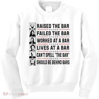 Pro Trump Raised The Bar Funny Political Anti Biden Meme Kids Sweatshirt thumb 0