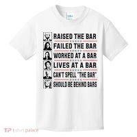 Pro Trump Raised The Bar Funny Political Anti Biden Meme Kids T-Shirt thumb 0
