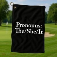 Pronouns The She It Golf Towel thumb 1