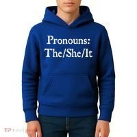 Pronouns The She It Kids Hoodie thumb 4