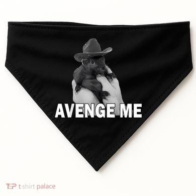 Peanut The Squirrel Avenge Me USA-Made Doggie Bandana