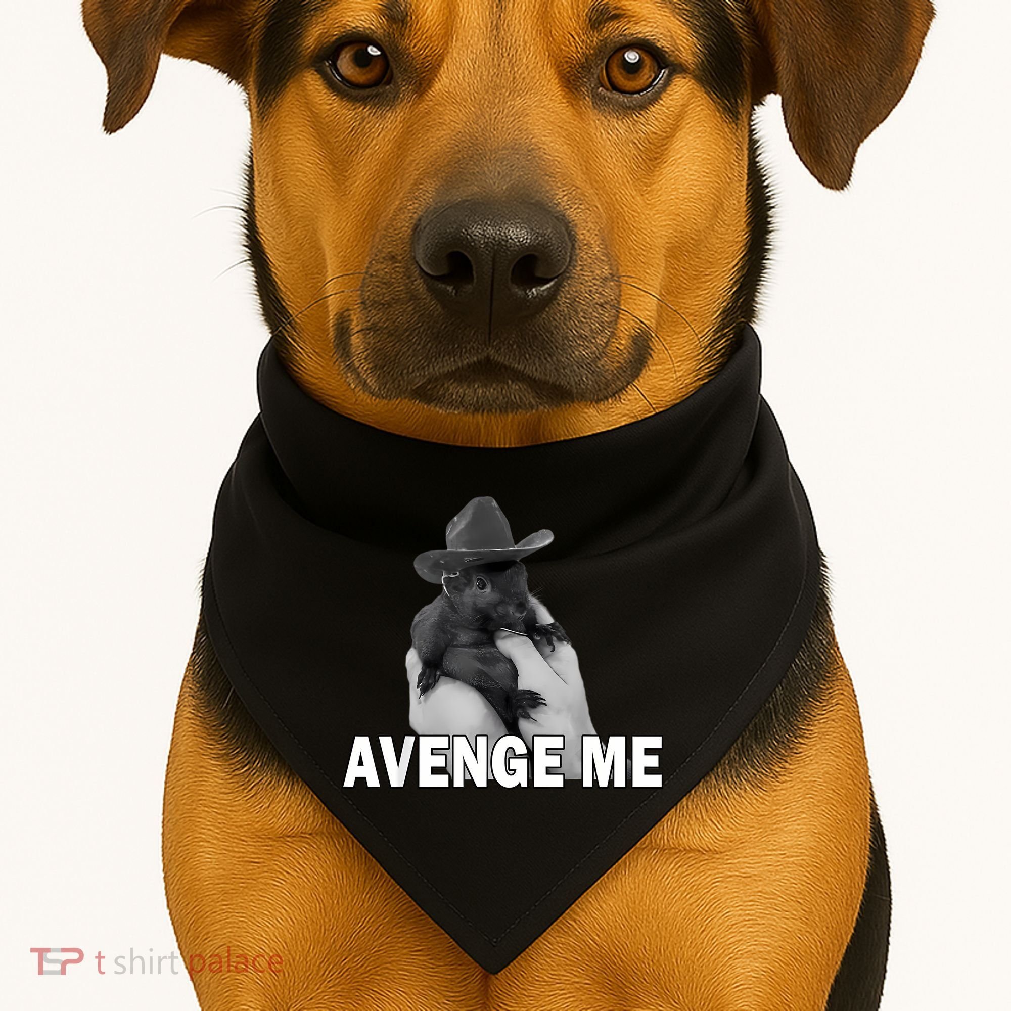 Peanut The Squirrel Avenge Me USA-Made Doggie Bandana