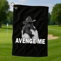 Peanut The Squirrel Avenge Me Golf Towel thumb 1