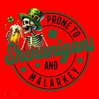Prone To Shenanigans And Malarkey St Patricks Day Santa Hat thumb 1