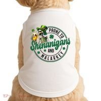 Prone To Shenanigans And Malarkey St Patricks Day Doggie Tank thumb 0