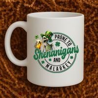 Prone To Shenanigans And Malarkey St Patricks Day Coffee Mug thumb 2