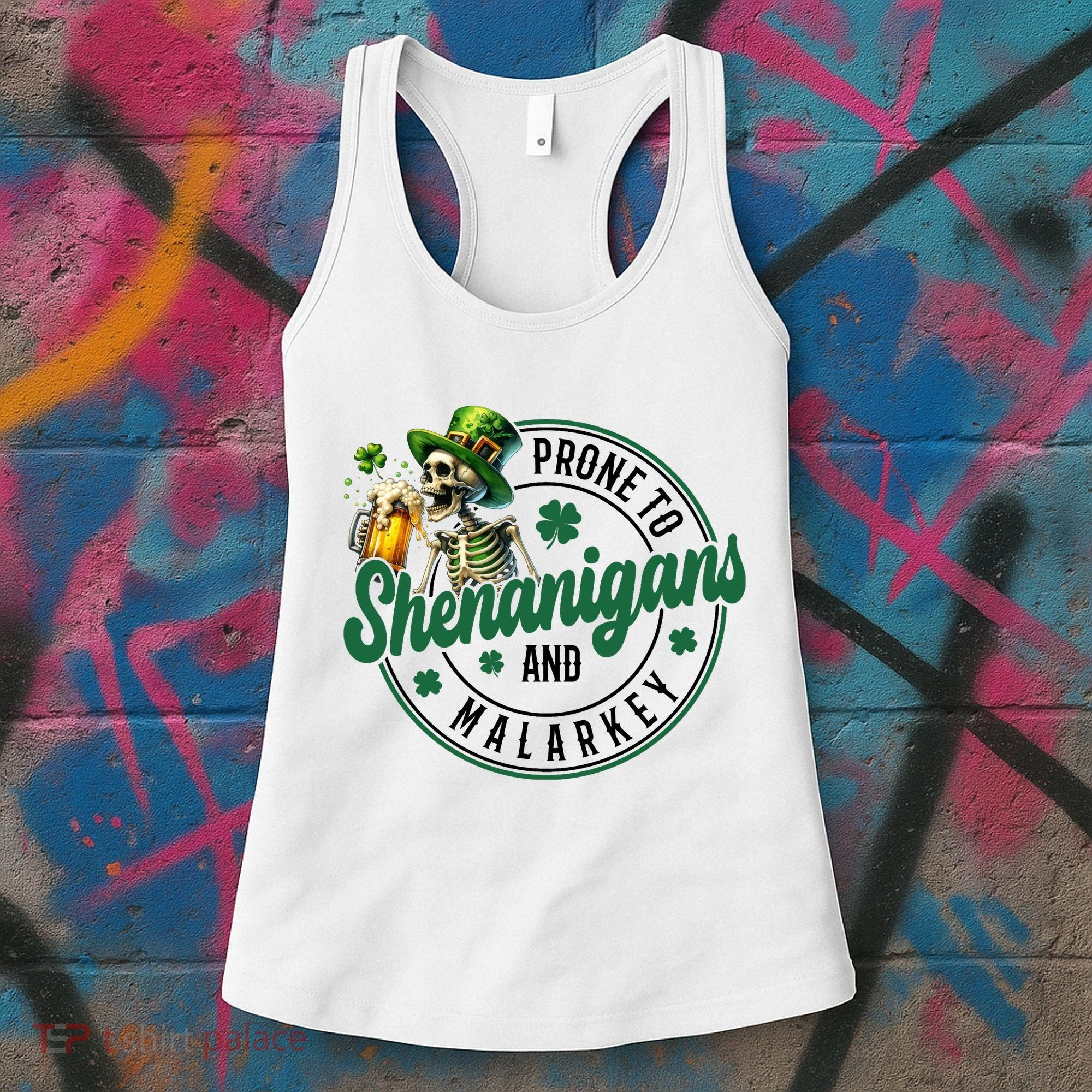 Prone To Shenanigans And Malarkey St Patricks Day Women's Tank Top