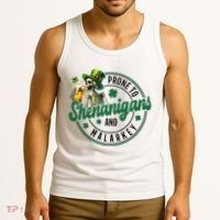 Prone To Shenanigans And Malarkey St Patricks Day Tank Top thumb 3