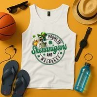 Prone To Shenanigans And Malarkey St Patricks Day Tank Top thumb 4