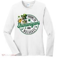 Prone To Shenanigans And Malarkey St Patricks Day Women's Long Sleeve Shirt thumb 0