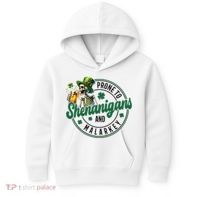 Prone To Shenanigans And Malarkey St Patricks Day Kids Hoodie