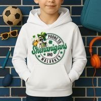 Prone To Shenanigans And Malarkey St Patricks Day Kids Hoodie thumb 2