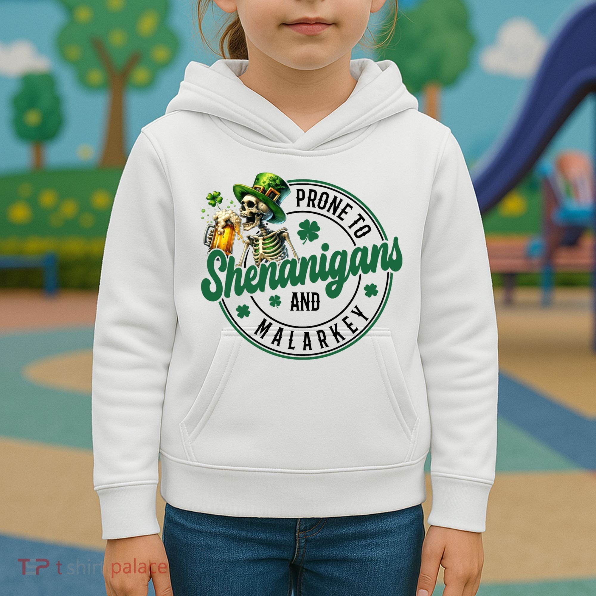 Prone To Shenanigans And Malarkey St Patricks Day Kids Hoodie