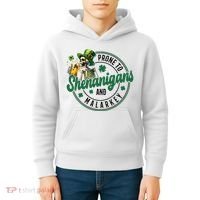 Prone To Shenanigans And Malarkey St Patricks Day Kids Hoodie thumb 4