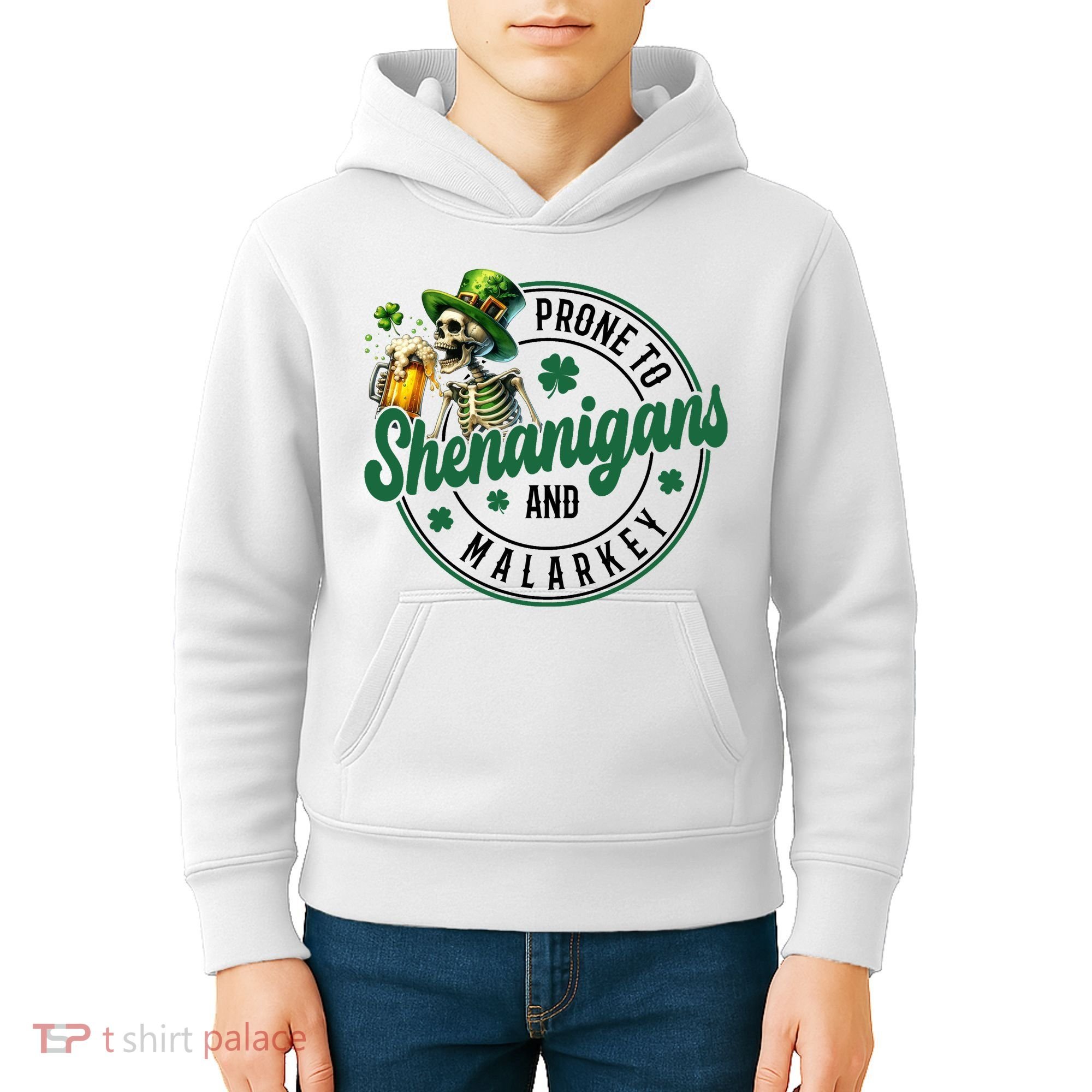 Prone To Shenanigans And Malarkey St Patricks Day Kids Hoodie