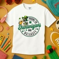 Prone To Shenanigans And Malarkey St Patricks Day Kids T-Shirt thumb 3