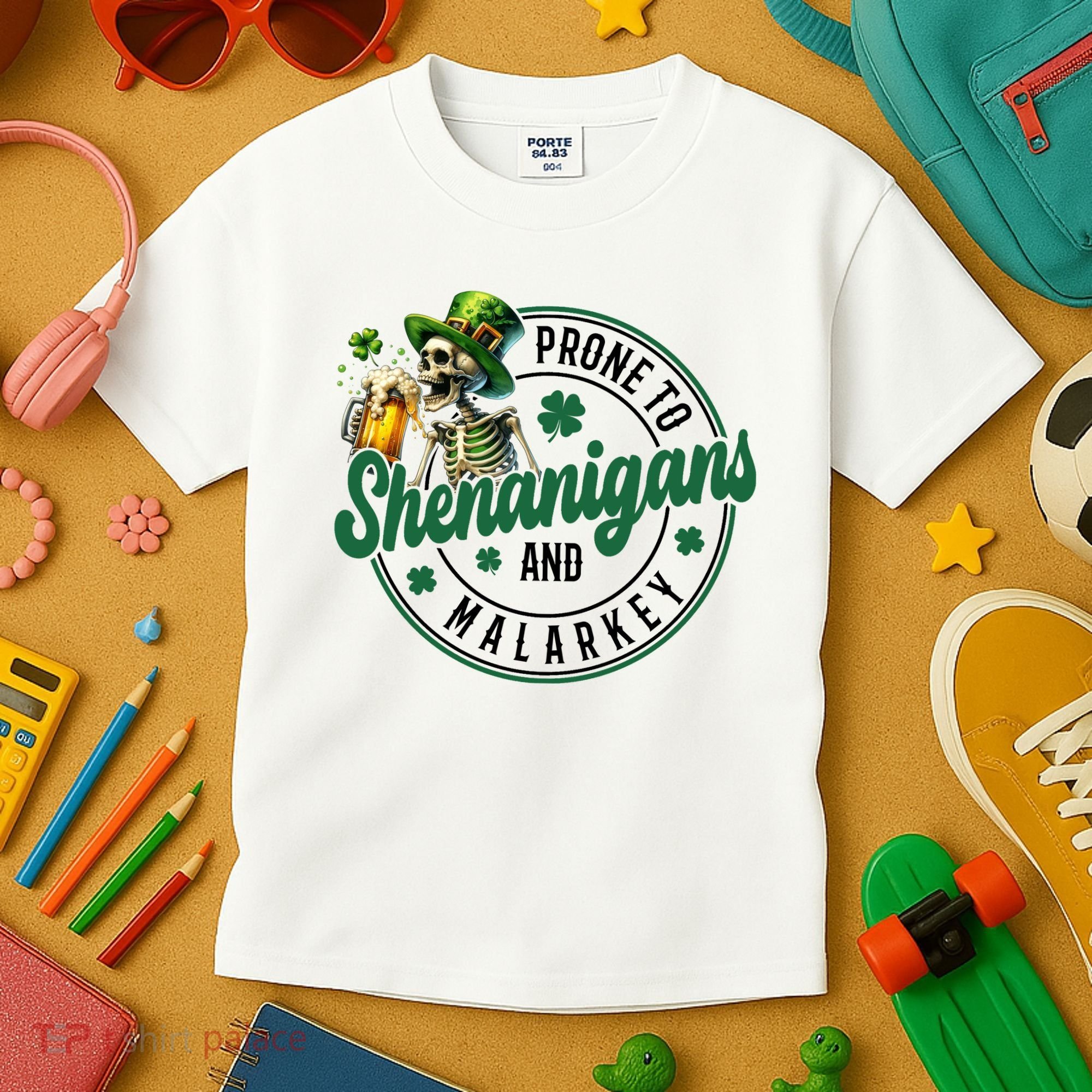 Prone To Shenanigans And Malarkey St Patricks Day Kids T-Shirt