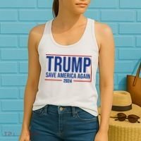 Pro Trump Save America Again 2024 Election Women's Tank Top thumb 2