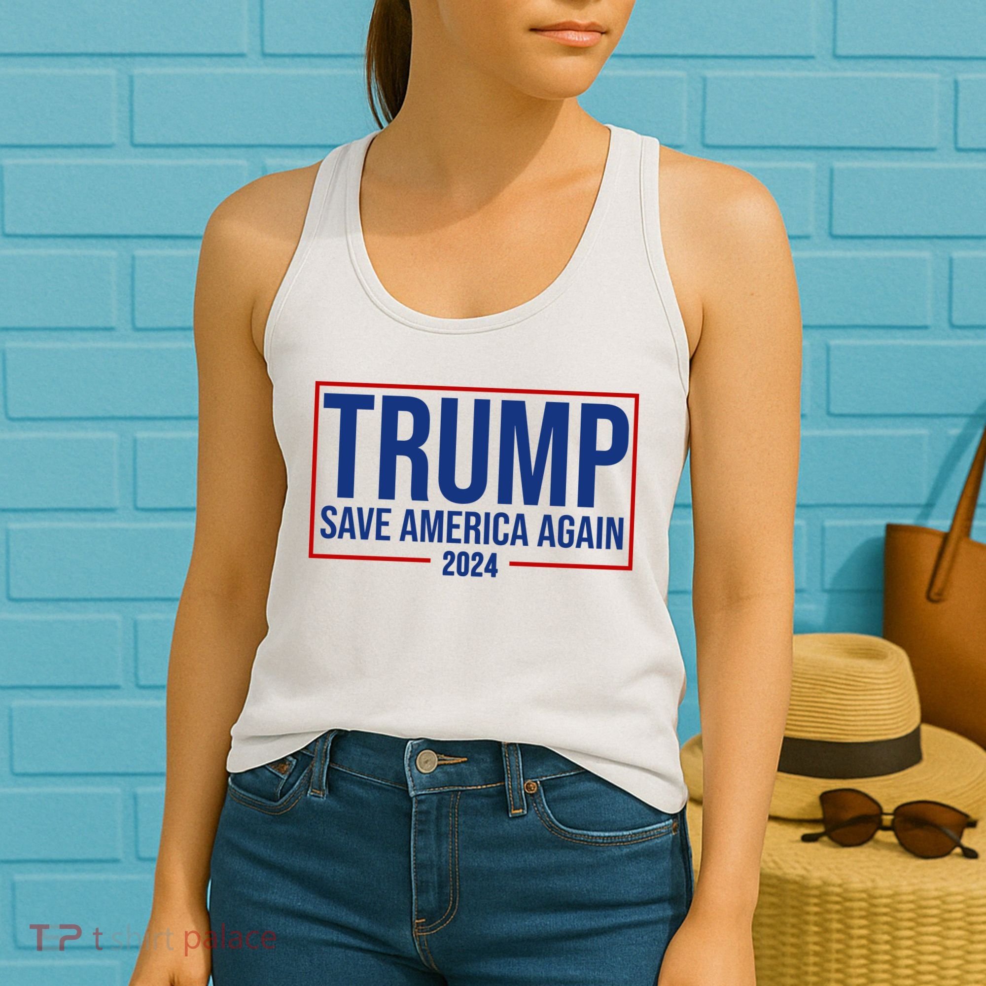 Pro Trump Save America Again 2024 Election Women's Tank Top