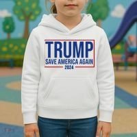 Pro Trump Save America Again 2024 Election Kids Hoodie thumb 3