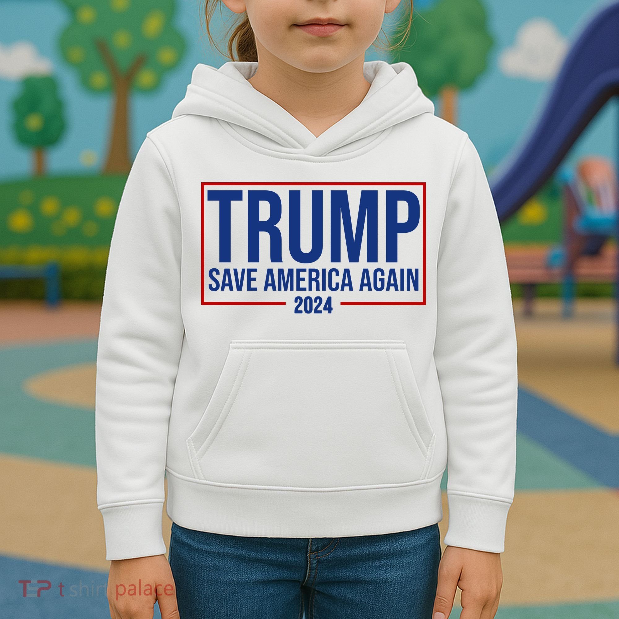 Pro Trump Save America Again 2024 Election Kids Hoodie