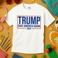 Pro Trump Save America Again 2024 Election Kids T-Shirt thumb 3