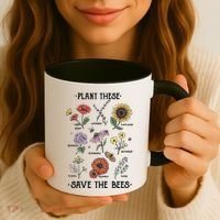Plant These Save The Bees Flowers Gardening Gift Coffee Mug thumb 3