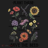 Plant These Save The Bees Flowers Gardening Gift Beanie thumb 2