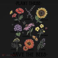 Plant These Save The Bees Flowers Gardening Gift Women's Hoodie thumb 2