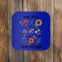 Plant These Save The Bees Flowers Gardening Gift Coaster thumb 0