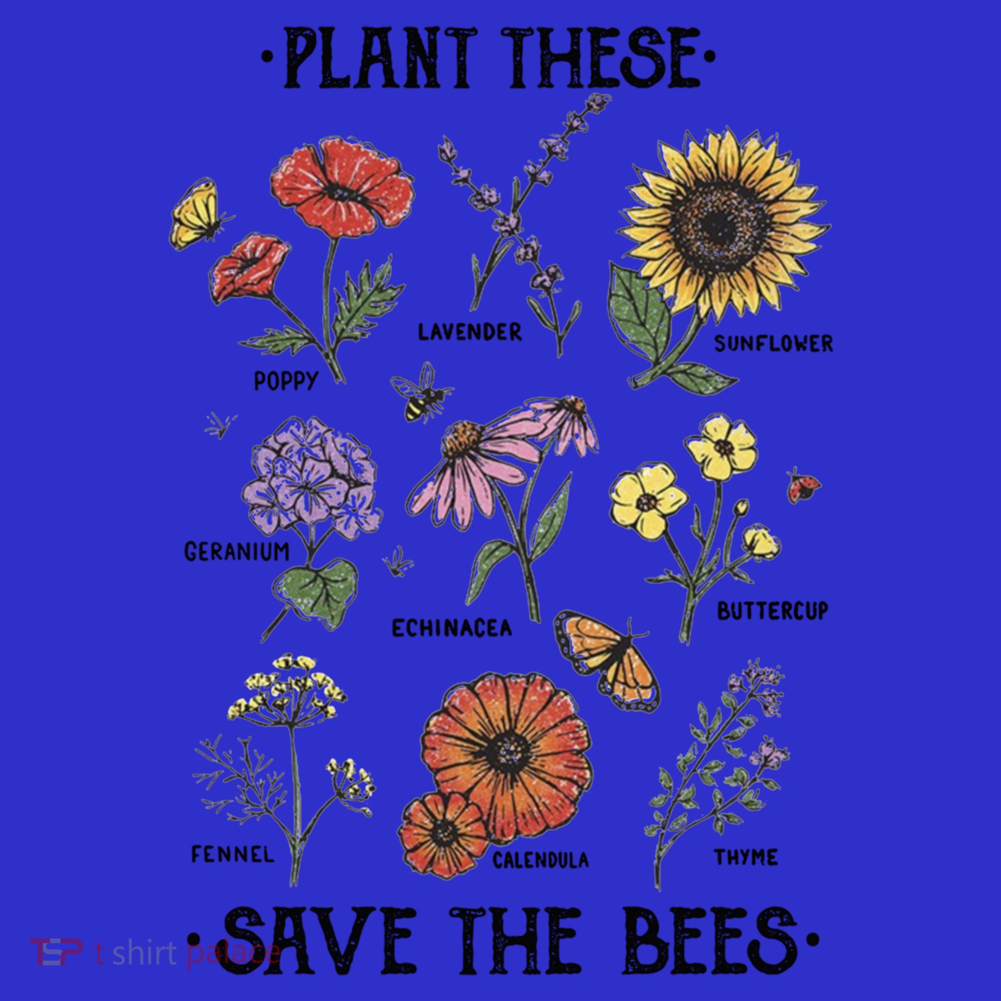 Plant These Save The Bees Flowers Gardening Gift Mousepad