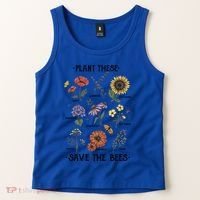 Plant These Save The Bees Flowers Gardening Gift Tank Top thumb 2