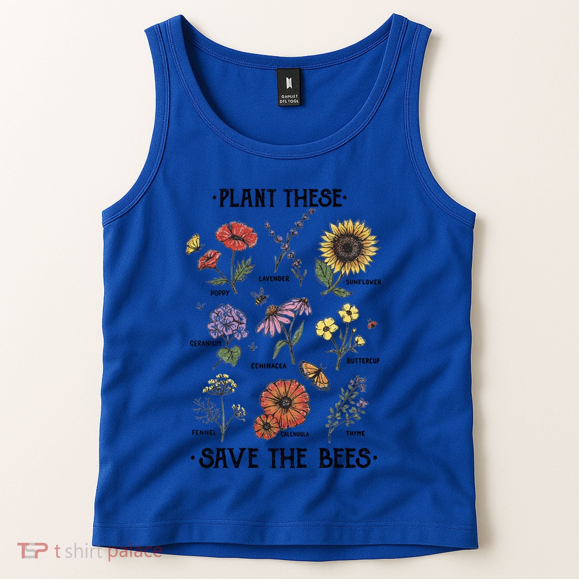 Plant These Save The Bees Flowers Gardening Gift Tank Top