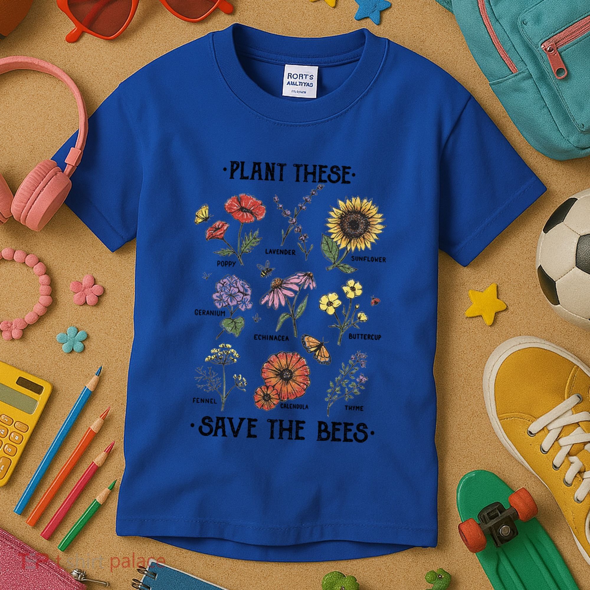 Plant These Save The Bees Flowers Gardening Gift Kids T-Shirt