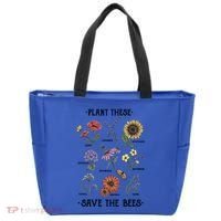Plant These Save The Bees Flowers Gardening Gift Tote Bag thumb 0