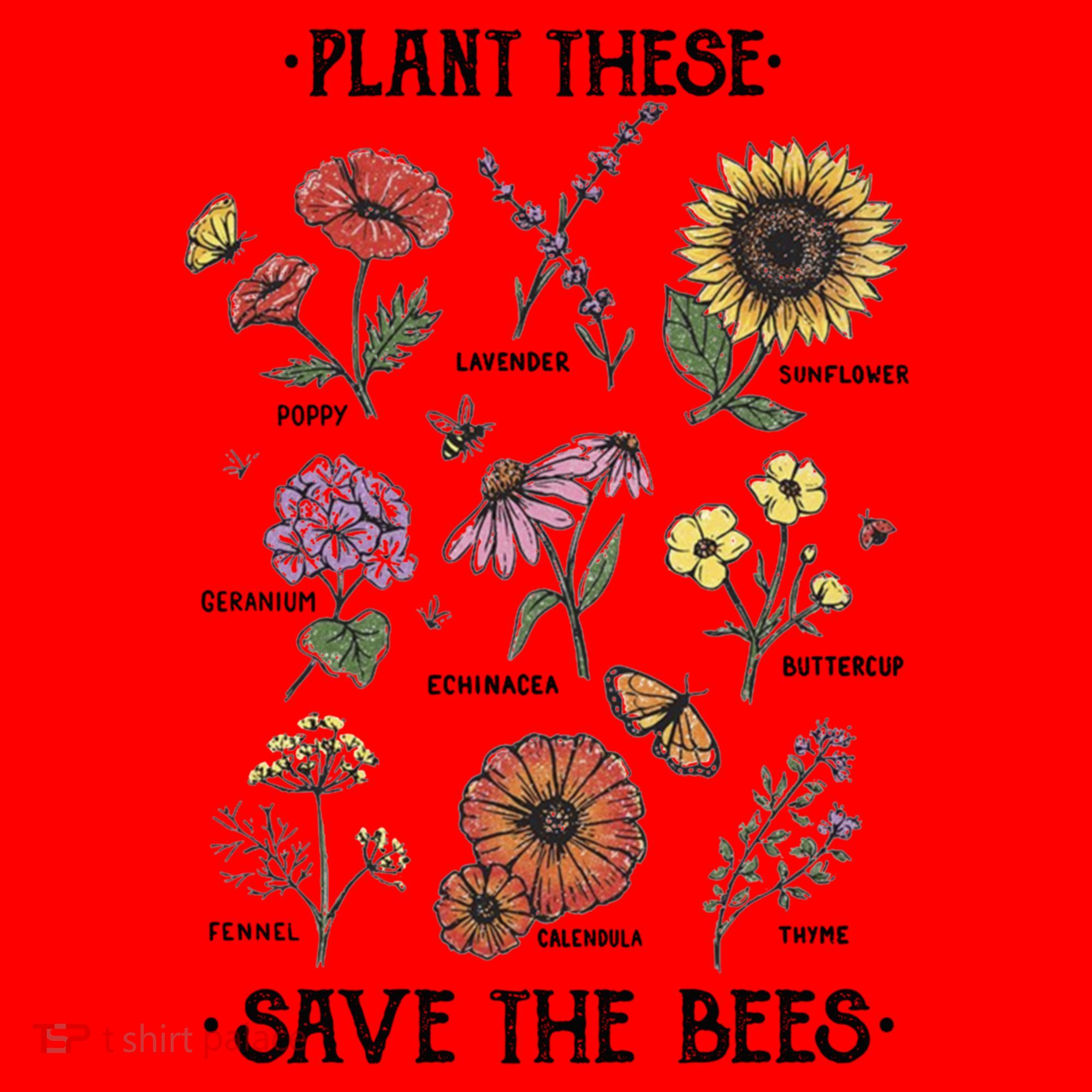 Plant These Save The Bees Flowers Gardening Gift Santa Hat